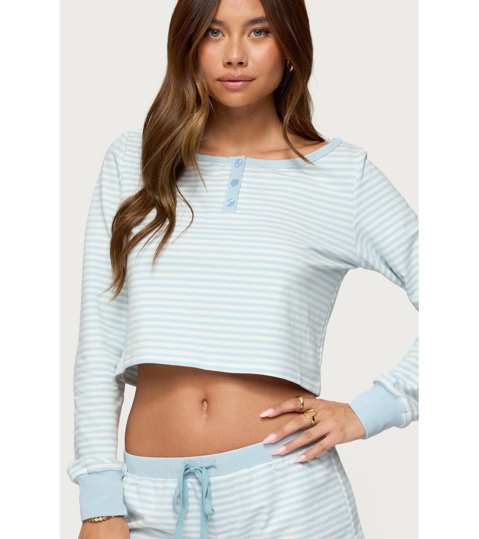 Edikted Women's Margret Striped Long Sleeve Top