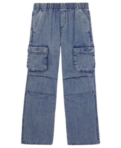 Детские джинсы Calvin Klein Girls' 7-16 Denim Pull-On Cargo Pants