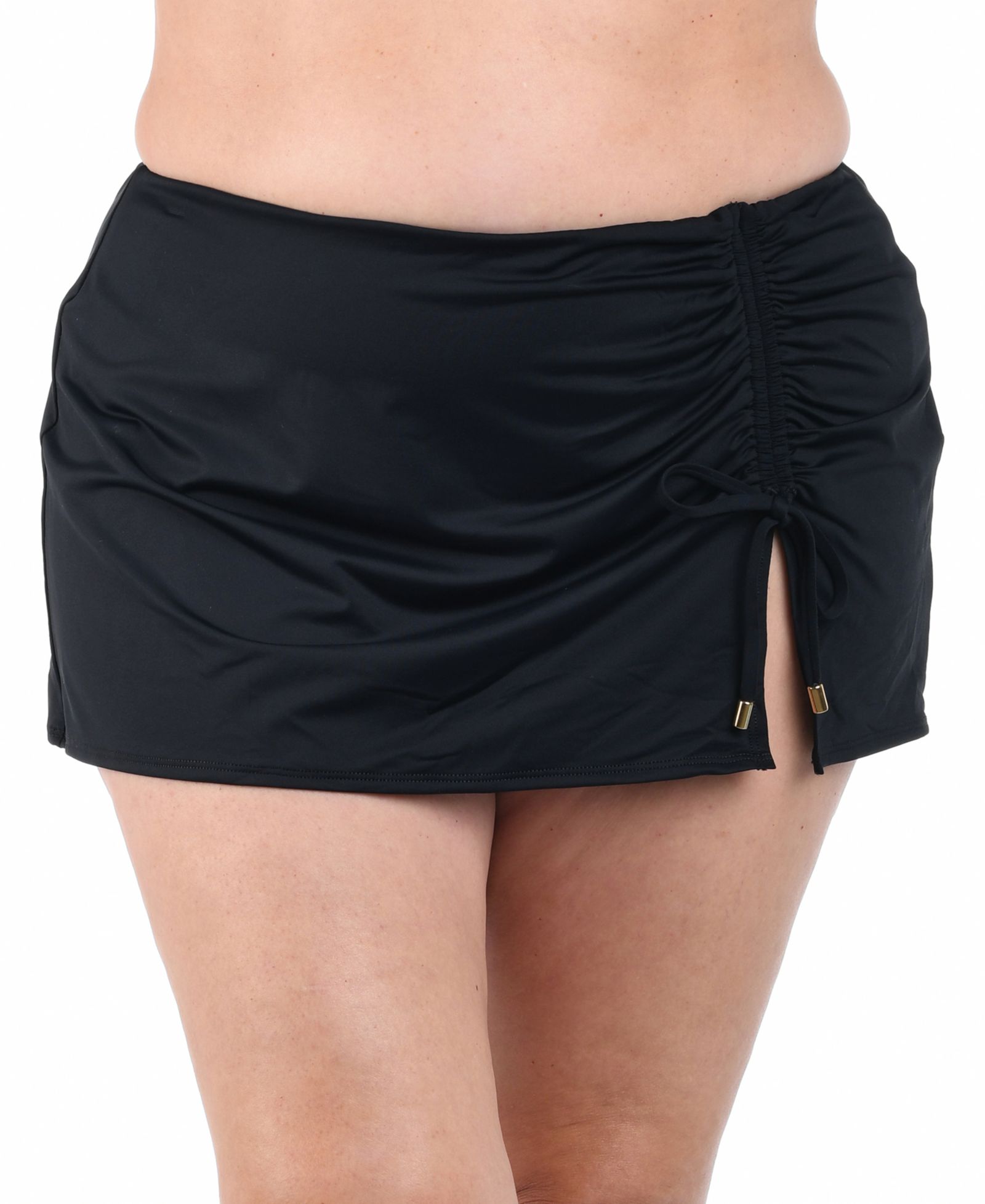 La Blanca Plus Size Island Goddess Adjustable Tunnel Swim Skirt