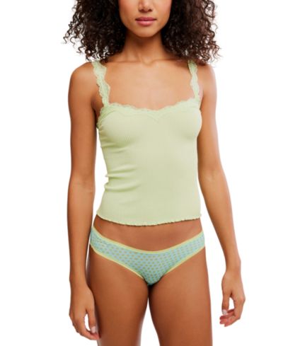 Женский топ Free People Spring Fever с кружевом и V-образным вырезом