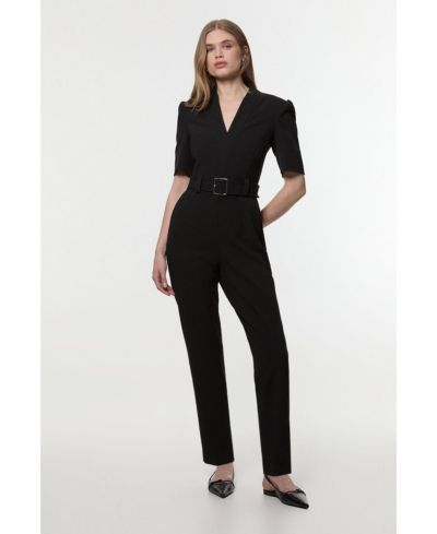 Женский комбинезон Karen Millen с поясом из крепа