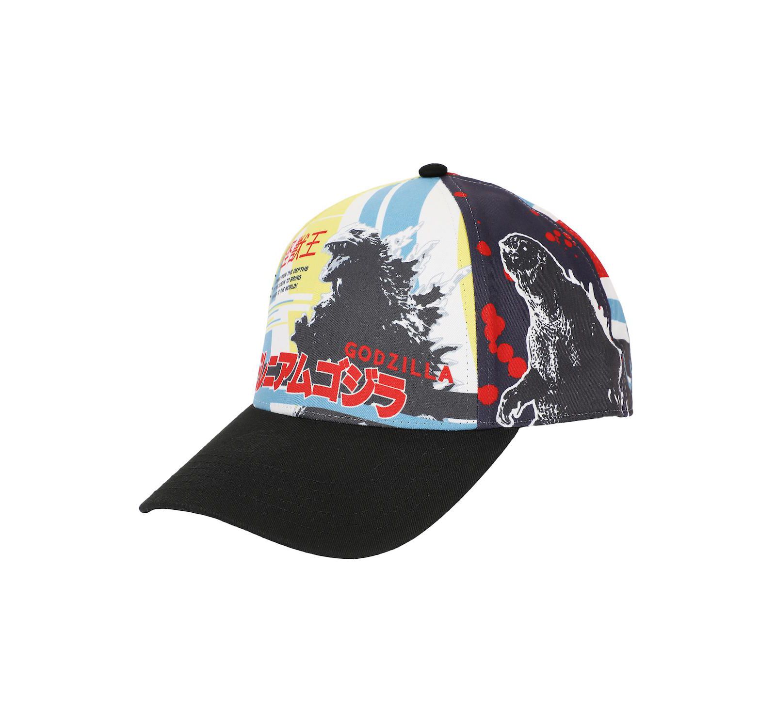 Godzilla Men's Kanji All-Over Print Adult Baseball Cap
