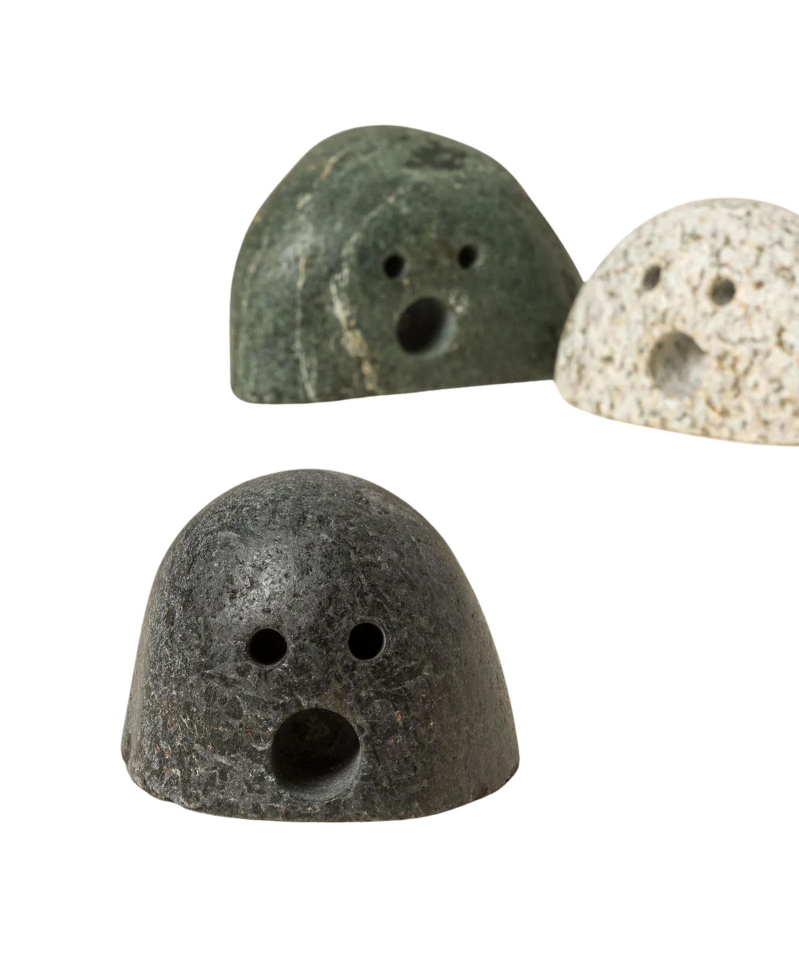 Uncommon Goods Garden Ghosts Hand-Carved Stone Figurines, Set of 3