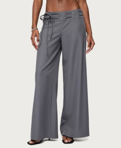 Женские брюки Edikted Willard Baggy Lace Up Belt
