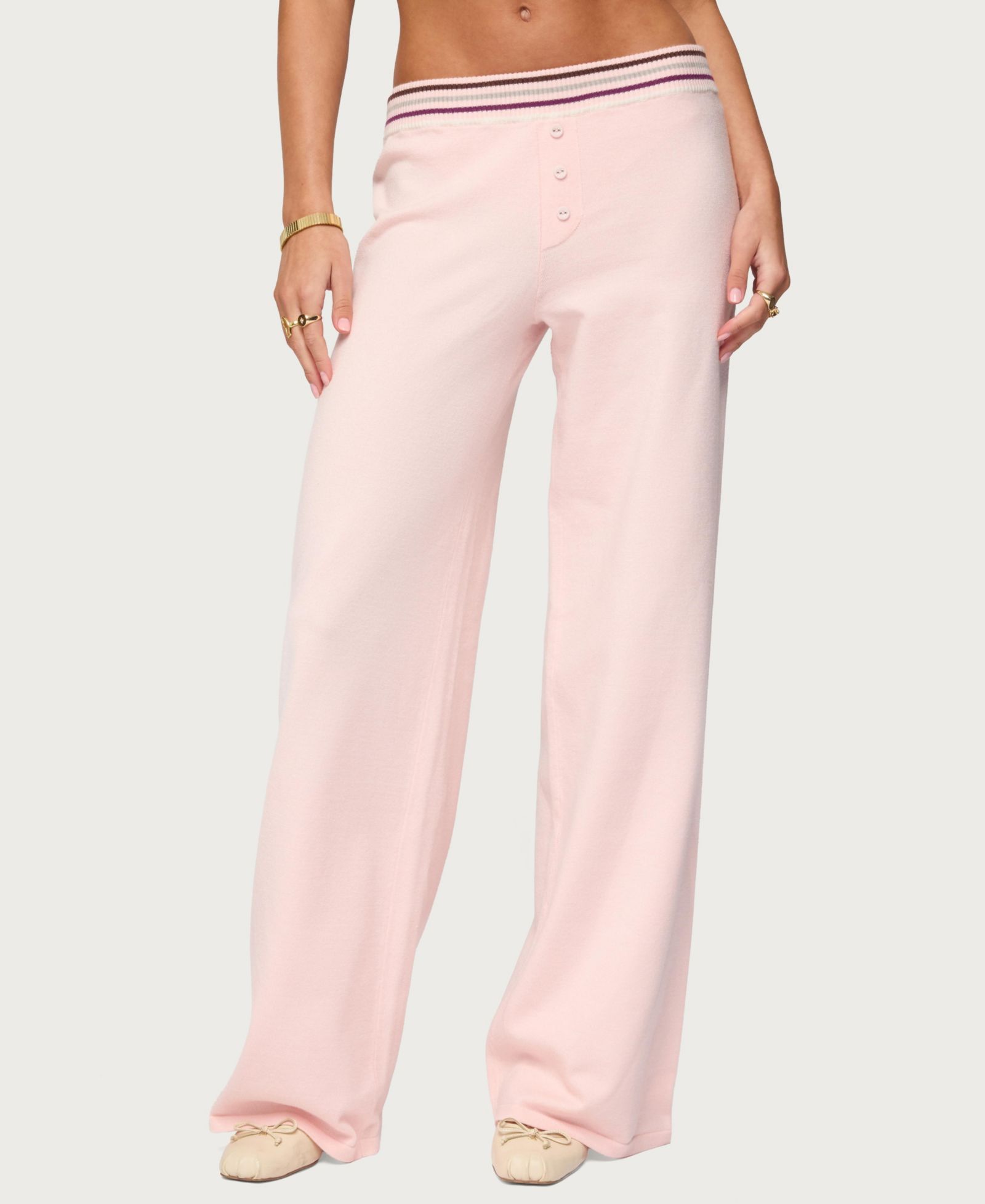 Edikted Women's Miya Stripey Knit Pants
