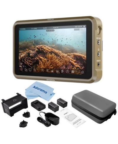 Atomos Ninja 5.2" HDR Touchscreen Monitor-Recorder, Bundle with Atomos Accessory Power Kit and Microfiber C