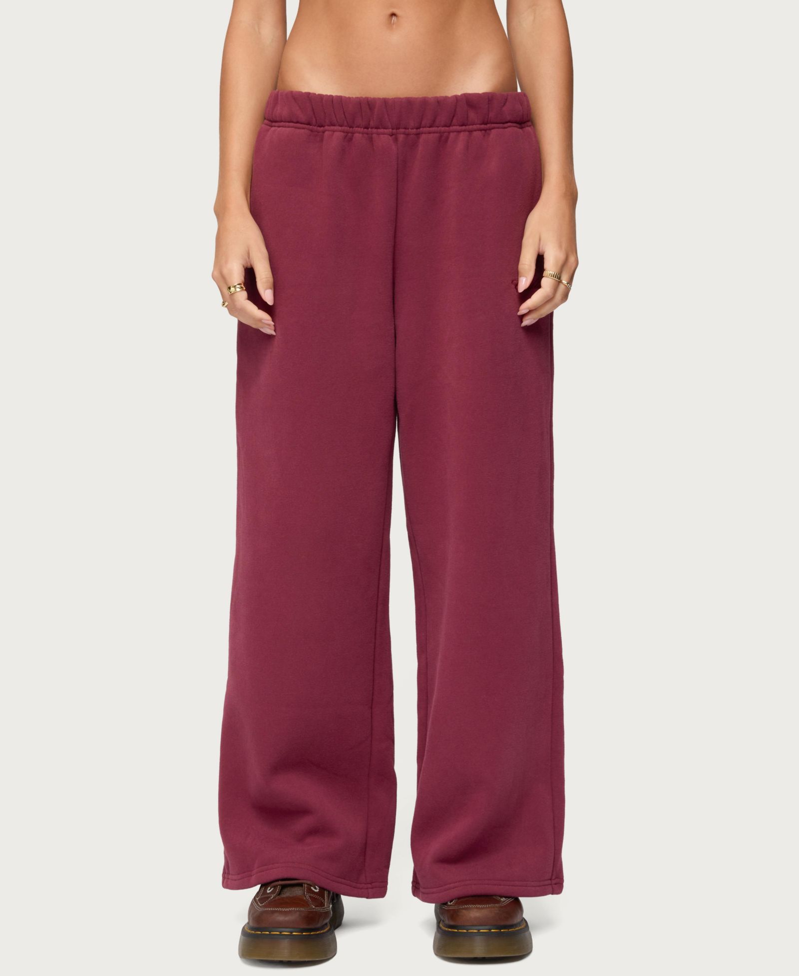 Edikted Women's Basic Girl Wide Leg Sweatpants