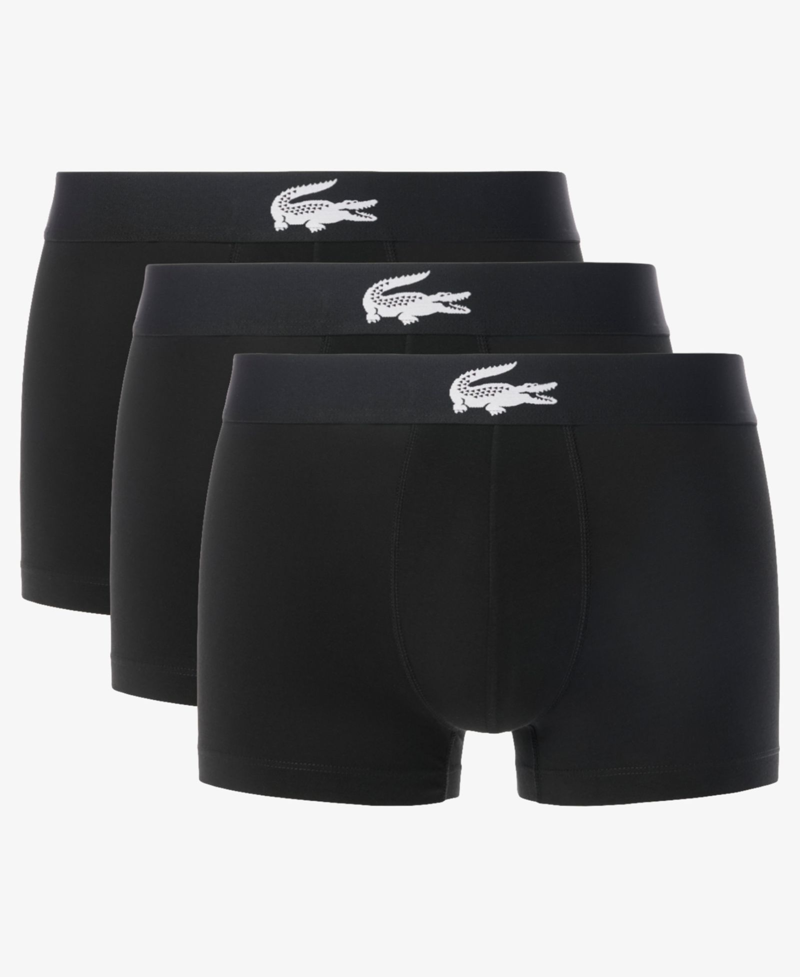 Lacoste Men's Elastic Waistband Trunks, 3-Pack