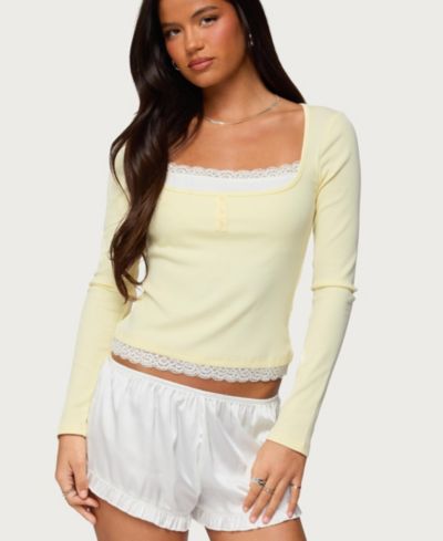 Топ Edikted Women's Joana многослойный с кружевом