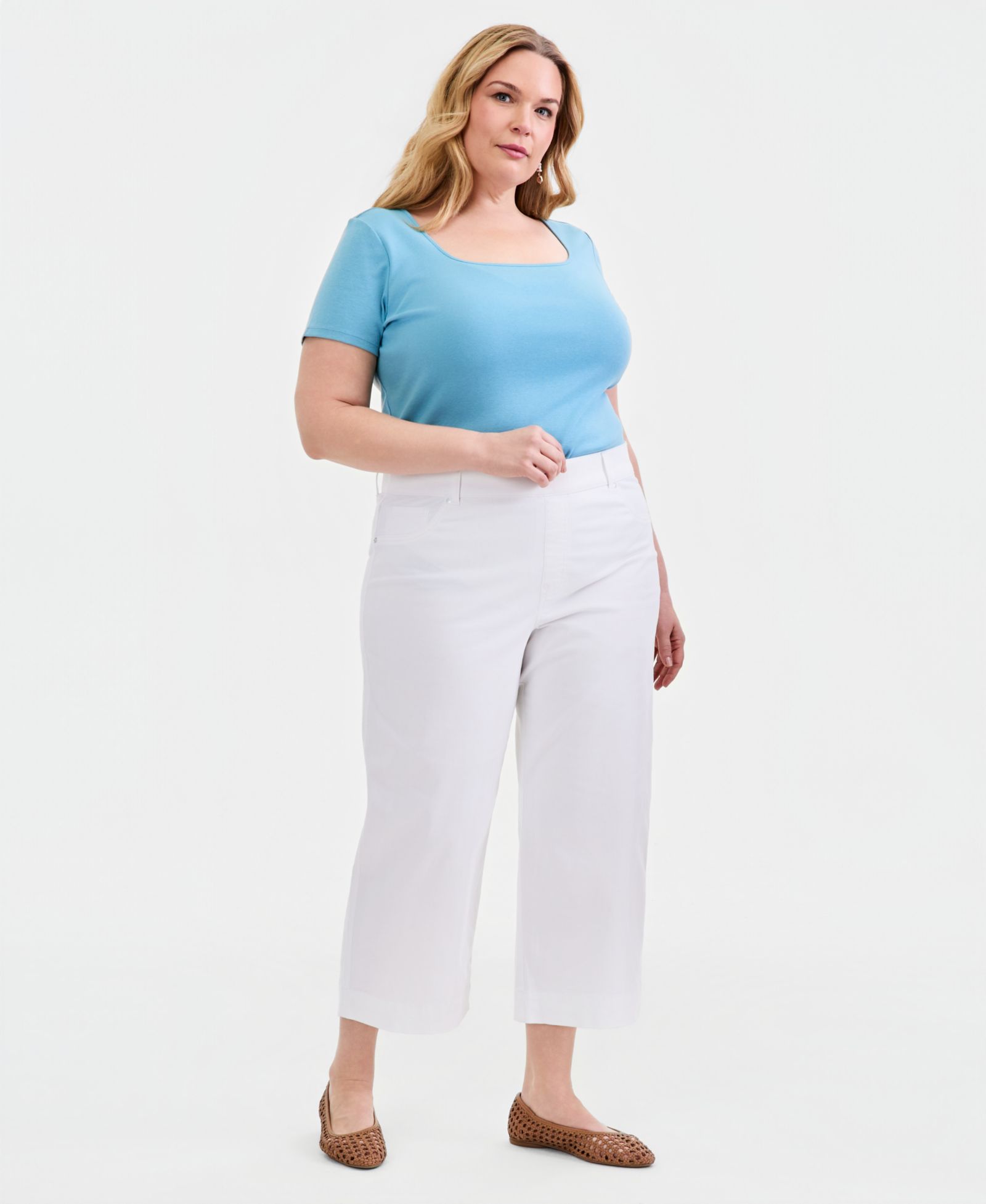 Джинсы Style & Co Plus Size High-Rise Shaping Cropped