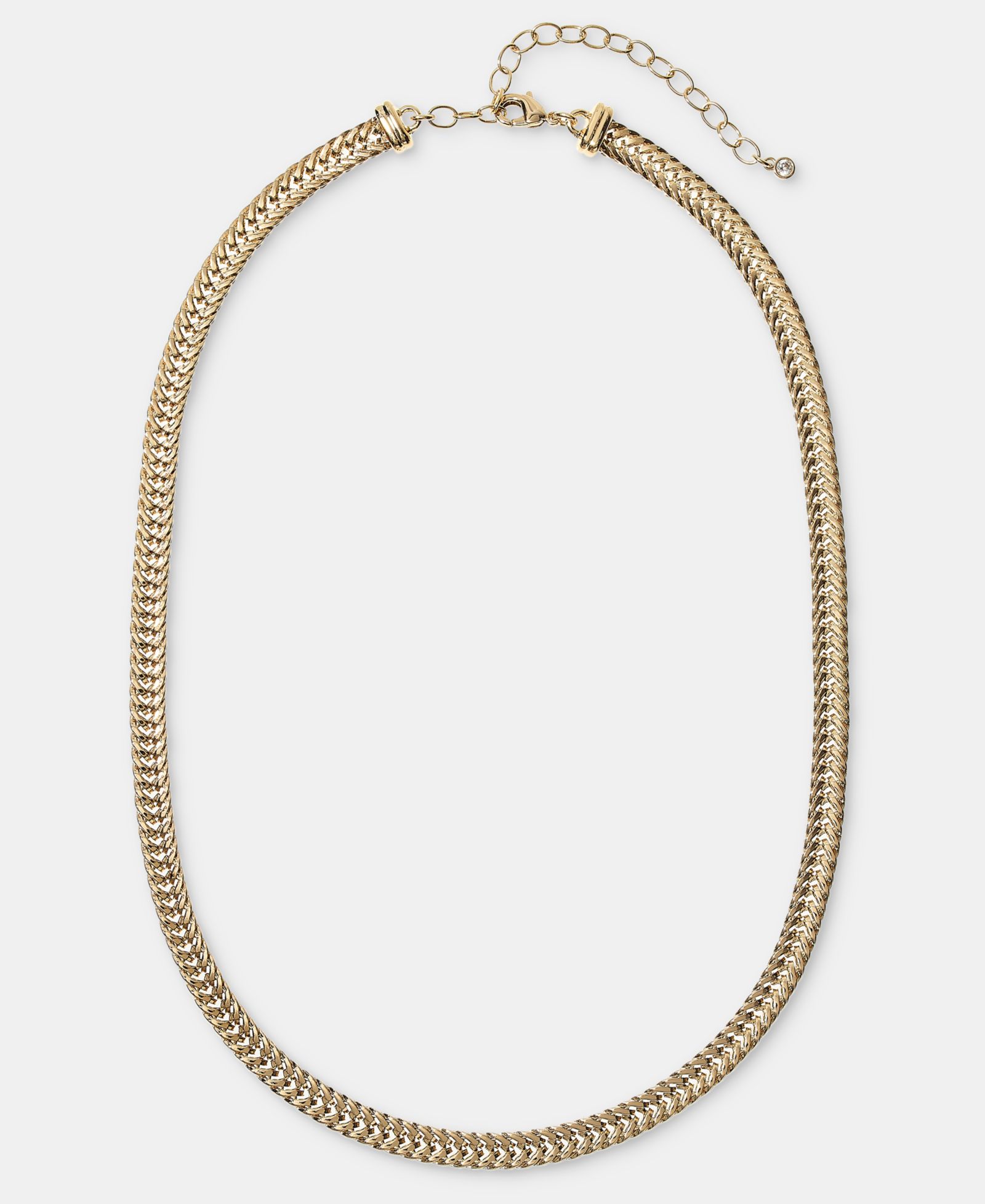 On 34th Wheat Link Gold-Tone Chain Collar Necklace, 18" + 3" extender, Macy's Exclusive