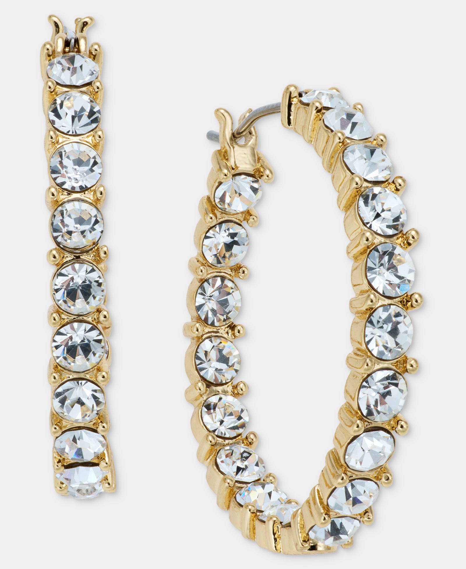 On 34th Серьги-кольца Medium Pavé Hoop