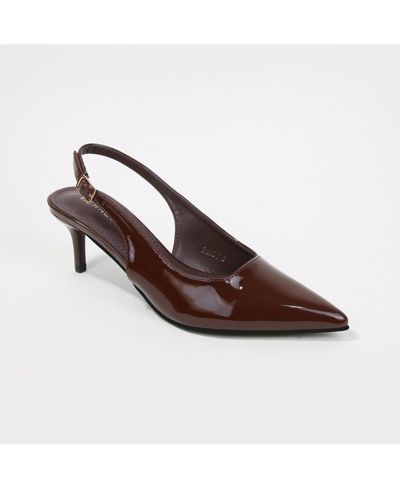 BERNESS Women's Fancy Slingback Kitten Heels