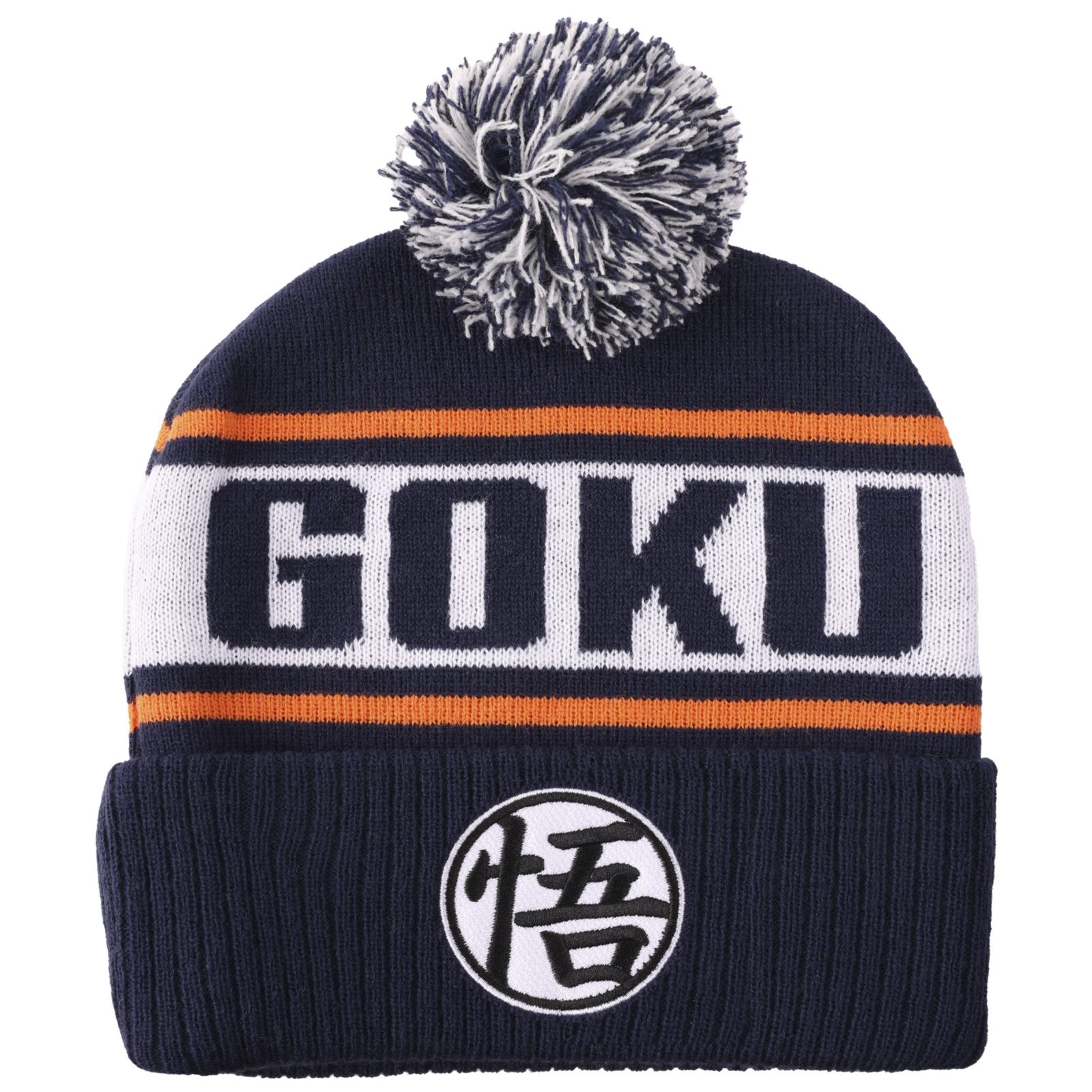 Dragon Ball Z Men's Goku Kanji Blue Cuff Beanie