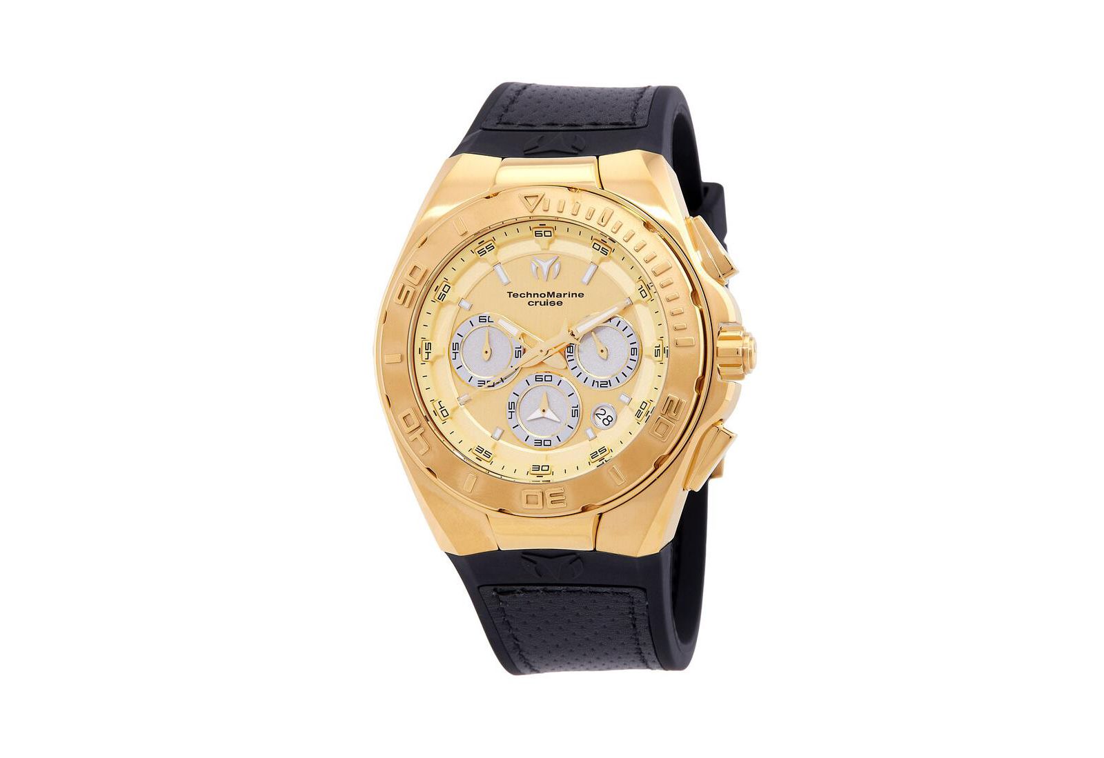 Мужские часы Technomarine TM-117004 Cruise Quartz Chronograph Gold Silver Dial