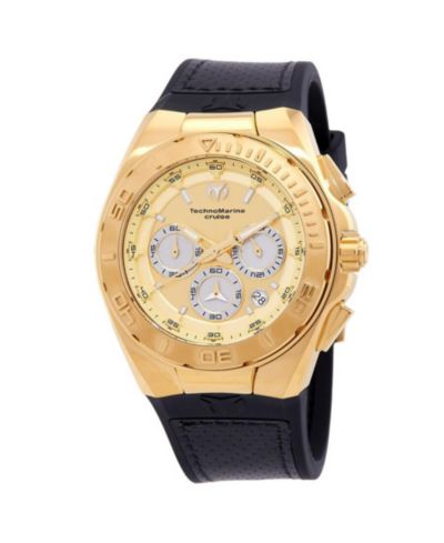Мужские часы Technomarine TM-117004 Cruise Quartz Chronograph Gold Silver Dial