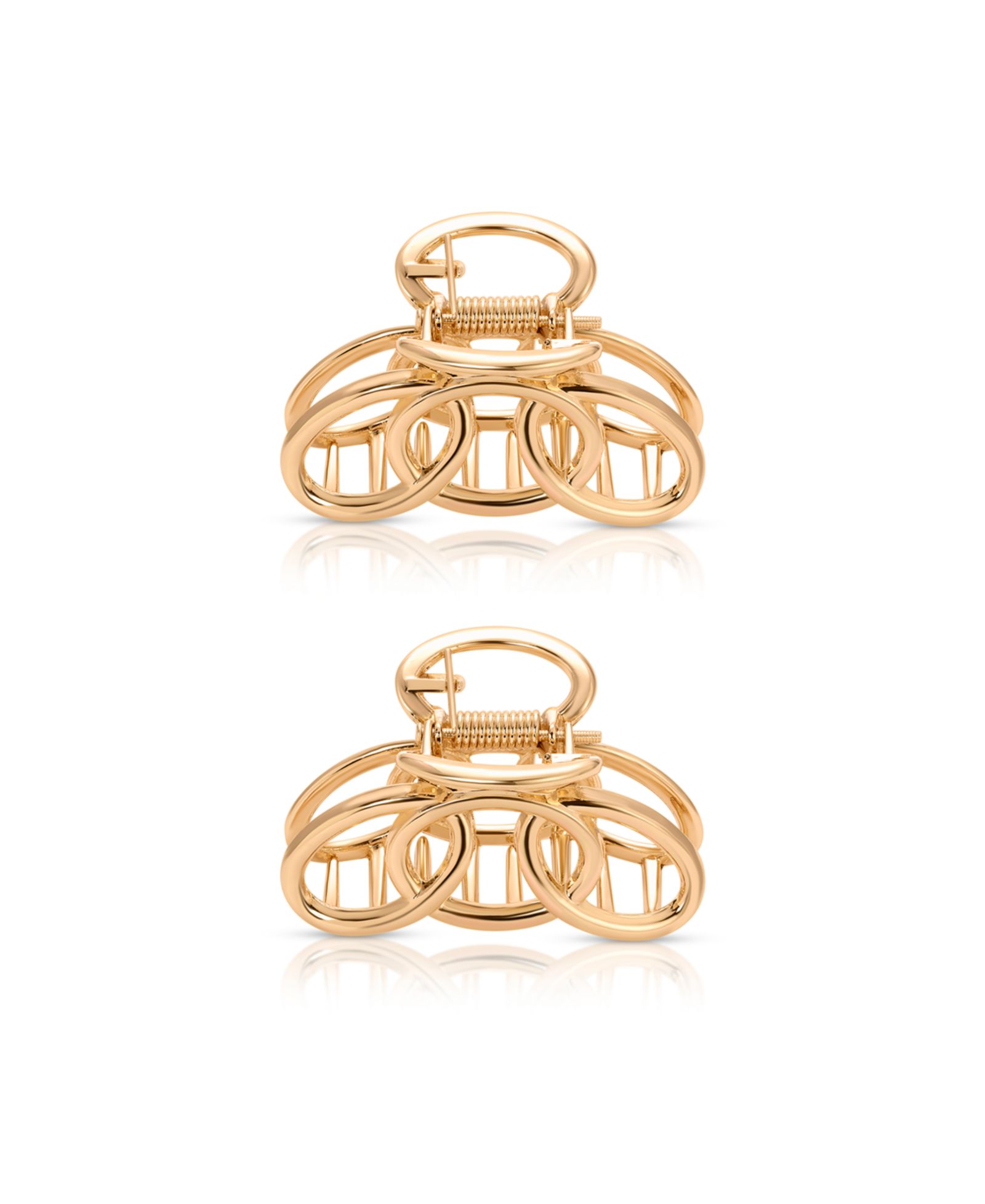 ETTIKA Keep It Simple Gold Hair Clip Set