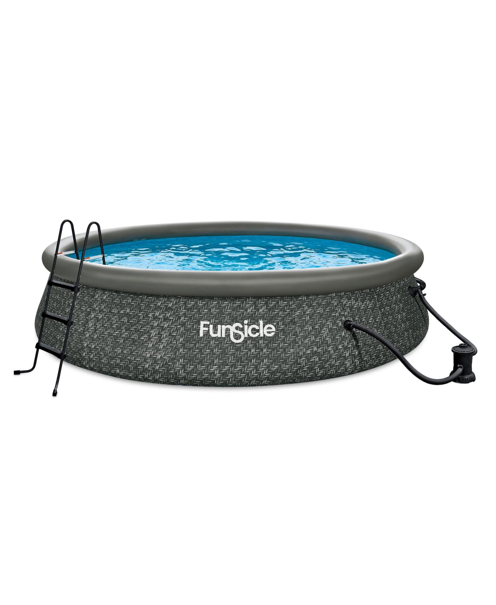 Funsicle бассейн надземный QuickSet 14' x 36" с кольцевым верхом, темно-серый гусиный шаг