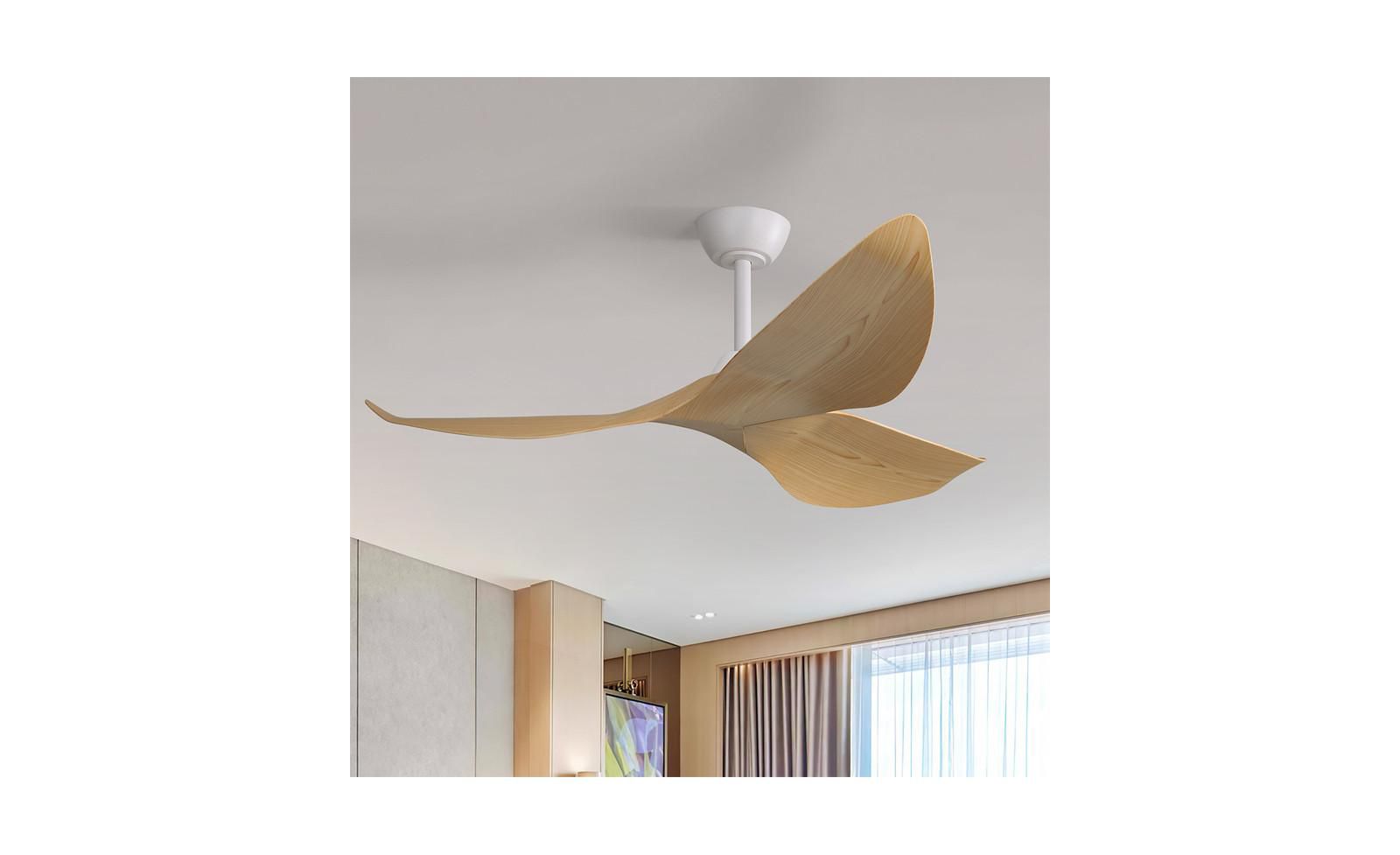 Потолочный вентилятор Sofucor 52-Inch Modern Lightweight White с пультом управления и 3 лопастями