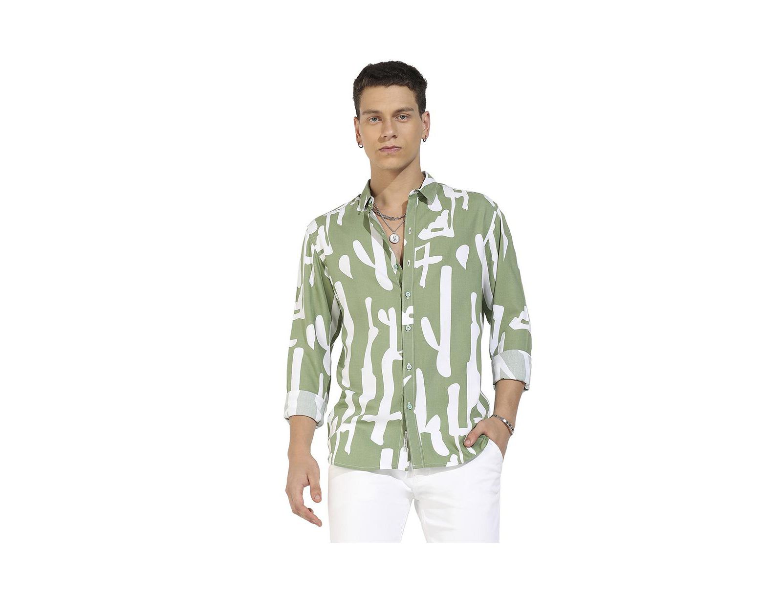 Cahoot Men's Campus Sutra Abstract Print Shirt