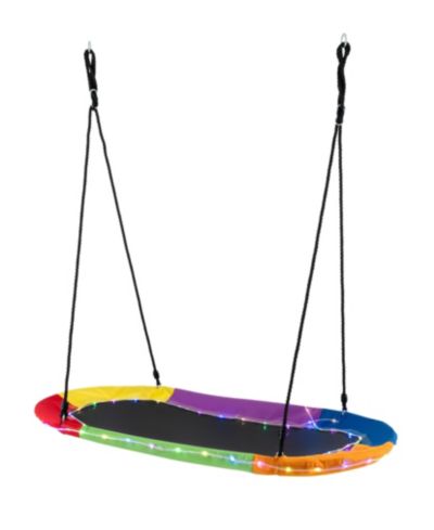 Hongge 60-Inch LED Saucer Tree Swing, 900-Pound Weight Capacity, Ages 3+