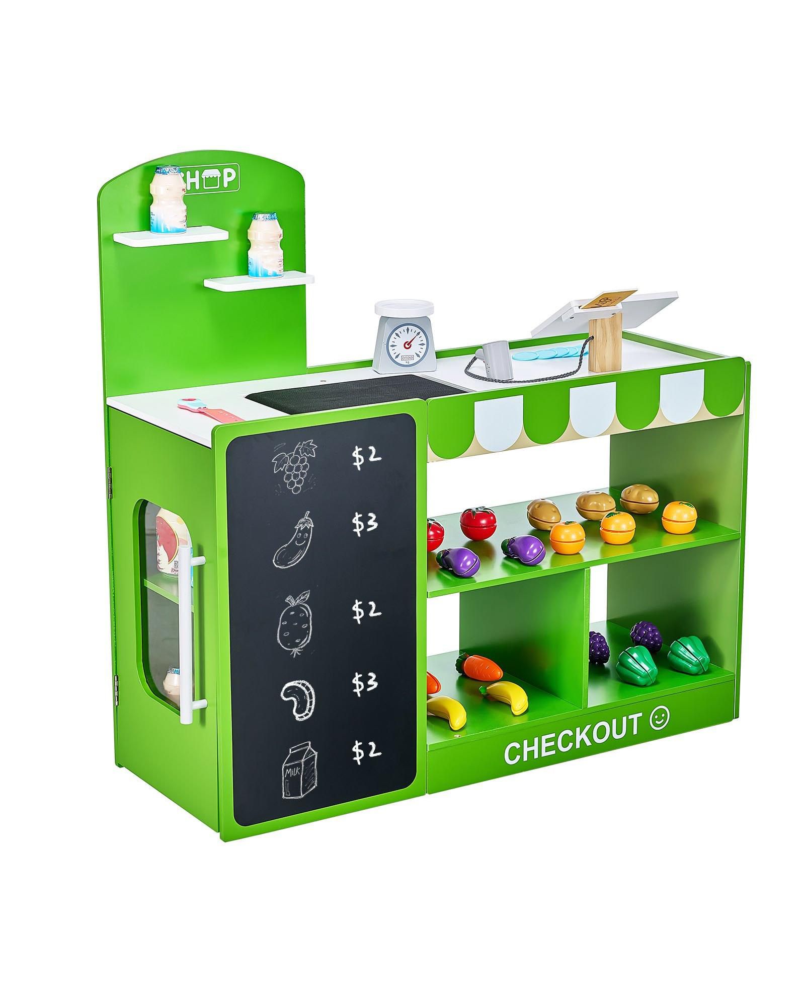Игрушечный набор Mecale Wooden Pretend Play Grocery Store с аксессуарами для детей