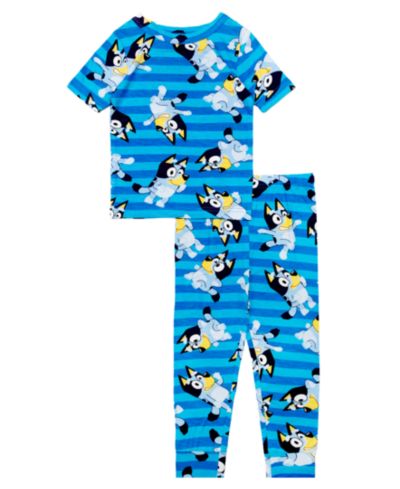 Детский пижамный комплект Bluey Boys' Toddler 2T-4T Bluey Striped Top and Pants, 2-Piece