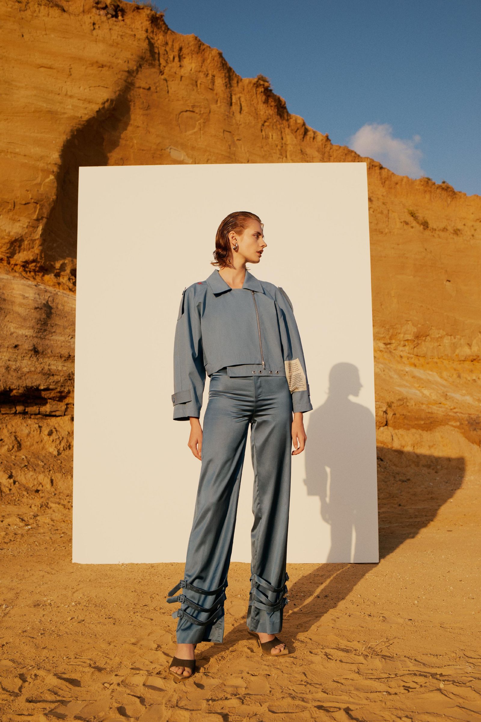 PCFG Women's Linen-Blend Shiny Pant