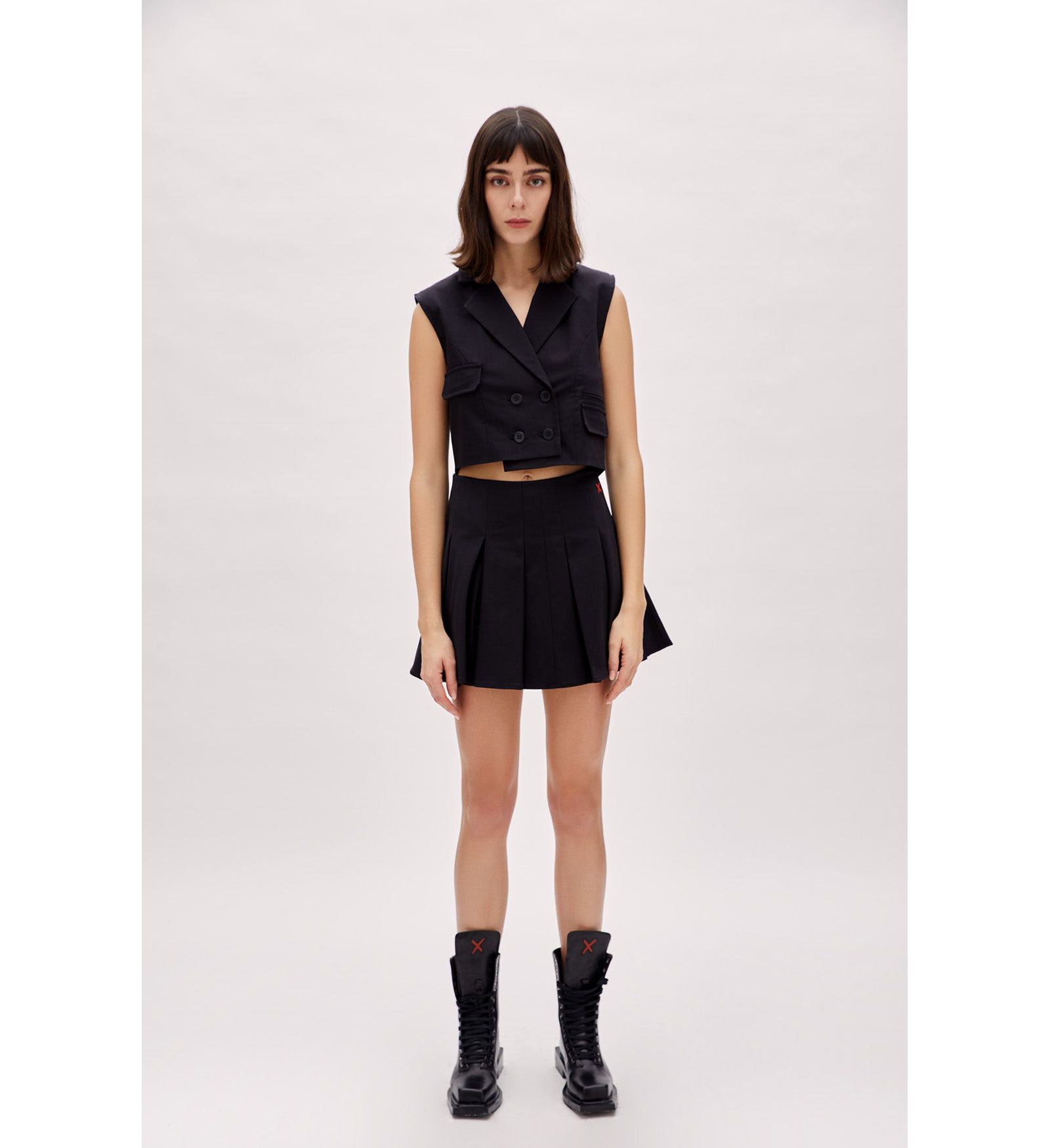 PCFG Women's Cotton Pleated Skirt