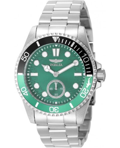 Мужские кварцевые часы Invicta 49433 Pro Diver, зеленый циферблат