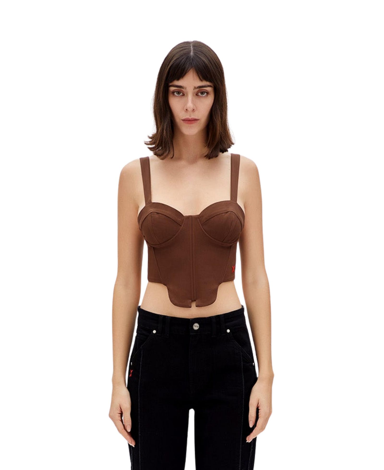PCFG Women's Cotton Woven Corset Top