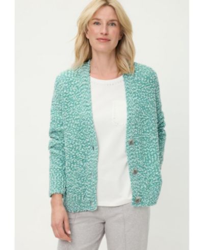 Olsen Women's Two-Tone Boucle Cardigan