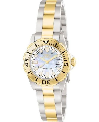 Женские часы Invicta 6895 Pro Diver Quartz 3 Hand White Dial