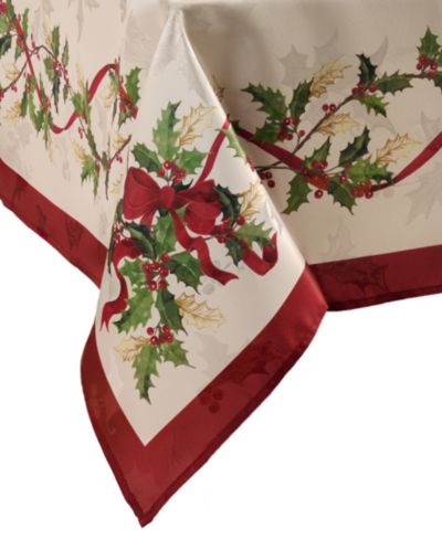 Villeroy & Boch Winter Bows and Garland Tablecloth, 60" x 84"
