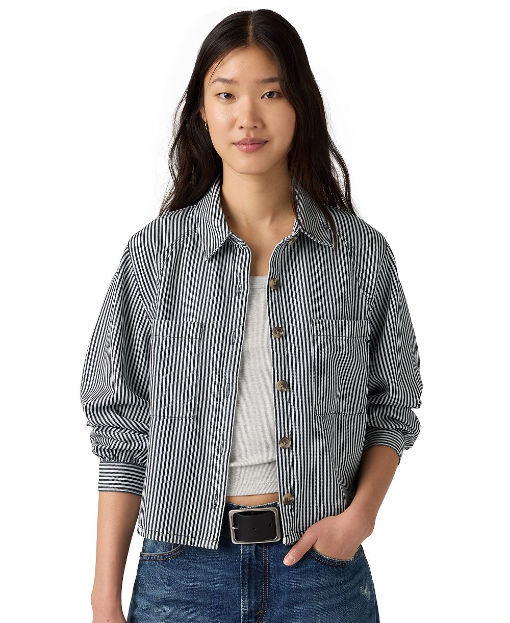 Levi's Women's Long-Sleeve Utility Crop Top