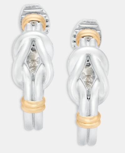 Lauren Ralph Lauren серьги-кольца Knotted Style Small Hoop 0.8"