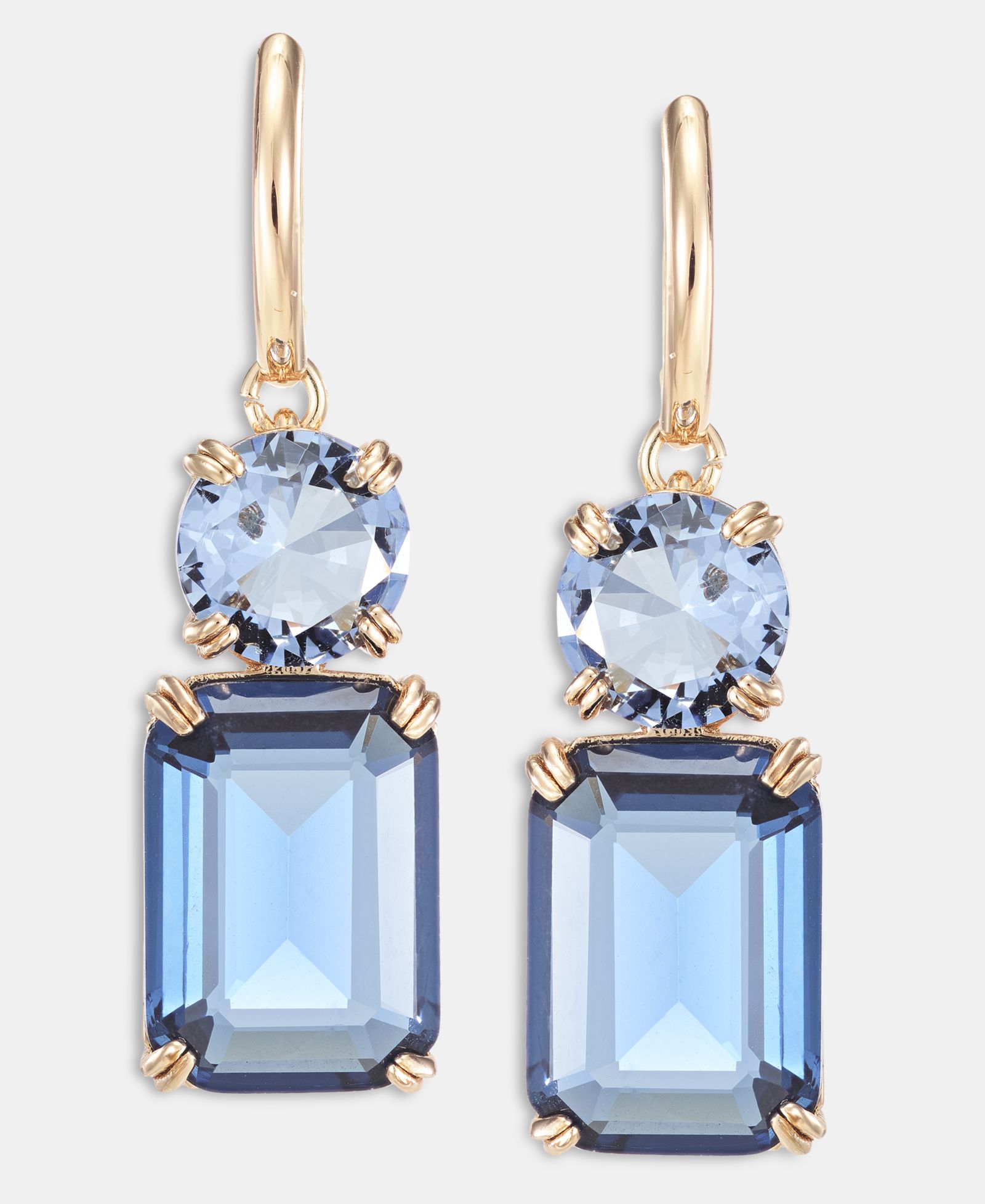 Lauren Ralph Lauren Gold-Tone Glass Stone Mixed Cut Drop Earrings
