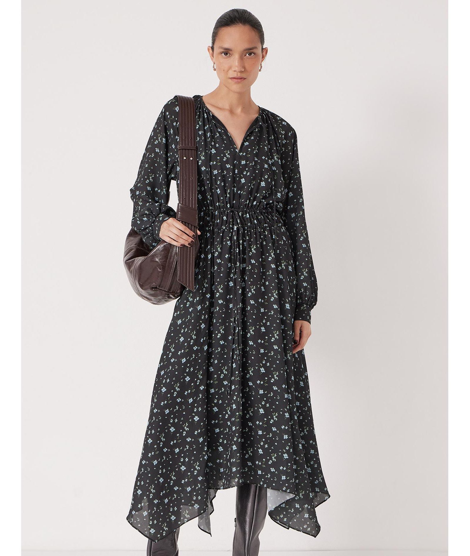 Hush Women's Odelia Printed Long Sleeve Chiffon Dress