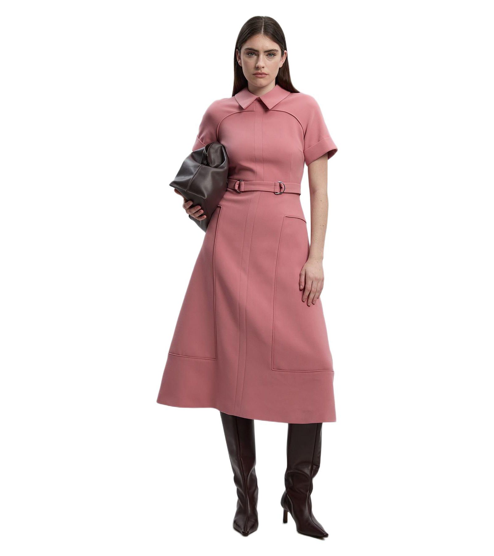 Женское миди-платье Karen Millen с эффектом стрейч и деталями на талии