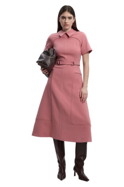 Женское миди-платье Karen Millen с эффектом стрейч и деталями на талии