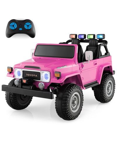 Sugift ZMMC4475 12V 2-Seat Licensed Toyota FJ40 Ride-On Car with 2.4G Remote Control, Ages 3-8