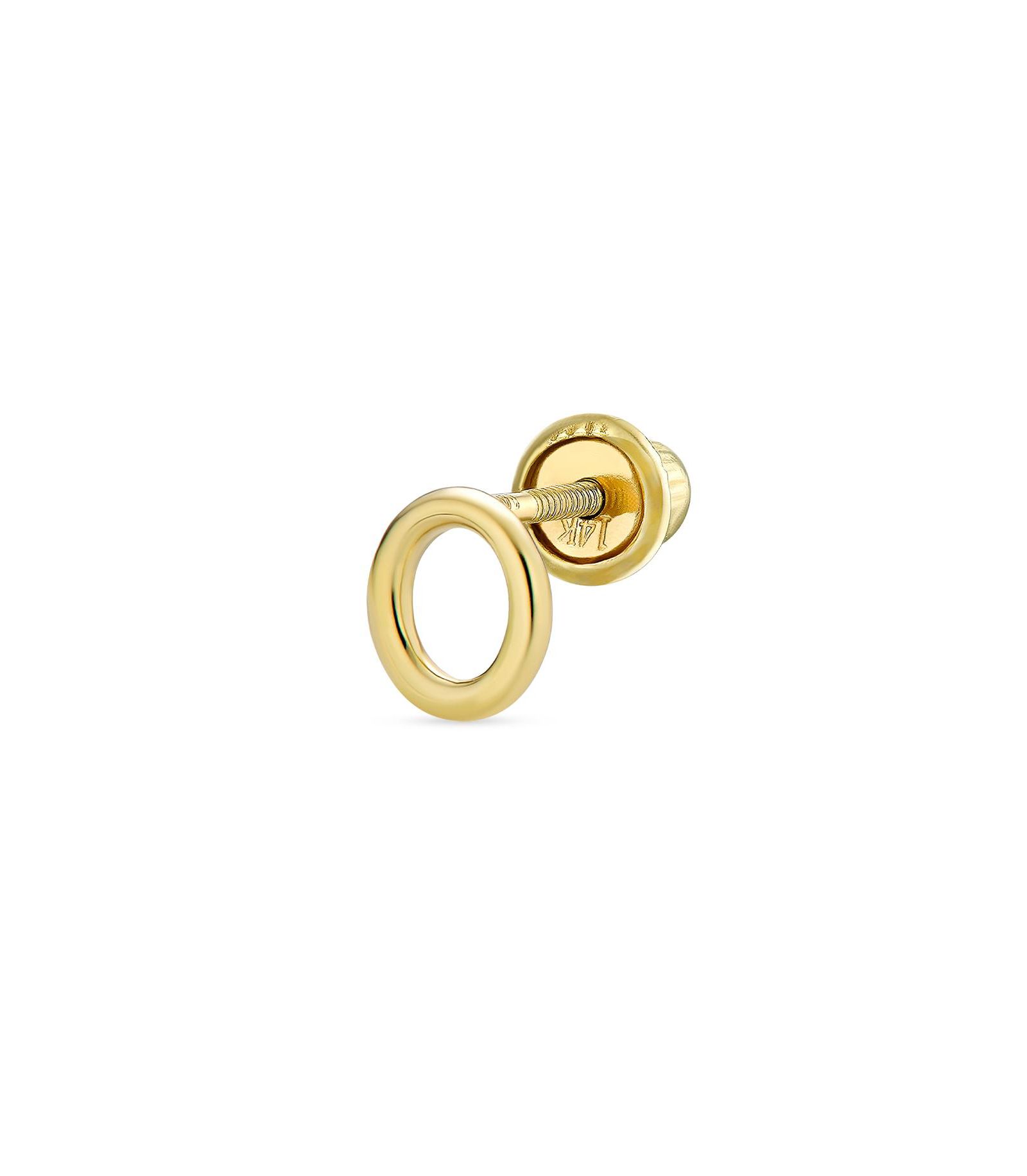 Bling Jewelry Initial Stud Earring 14K Gold