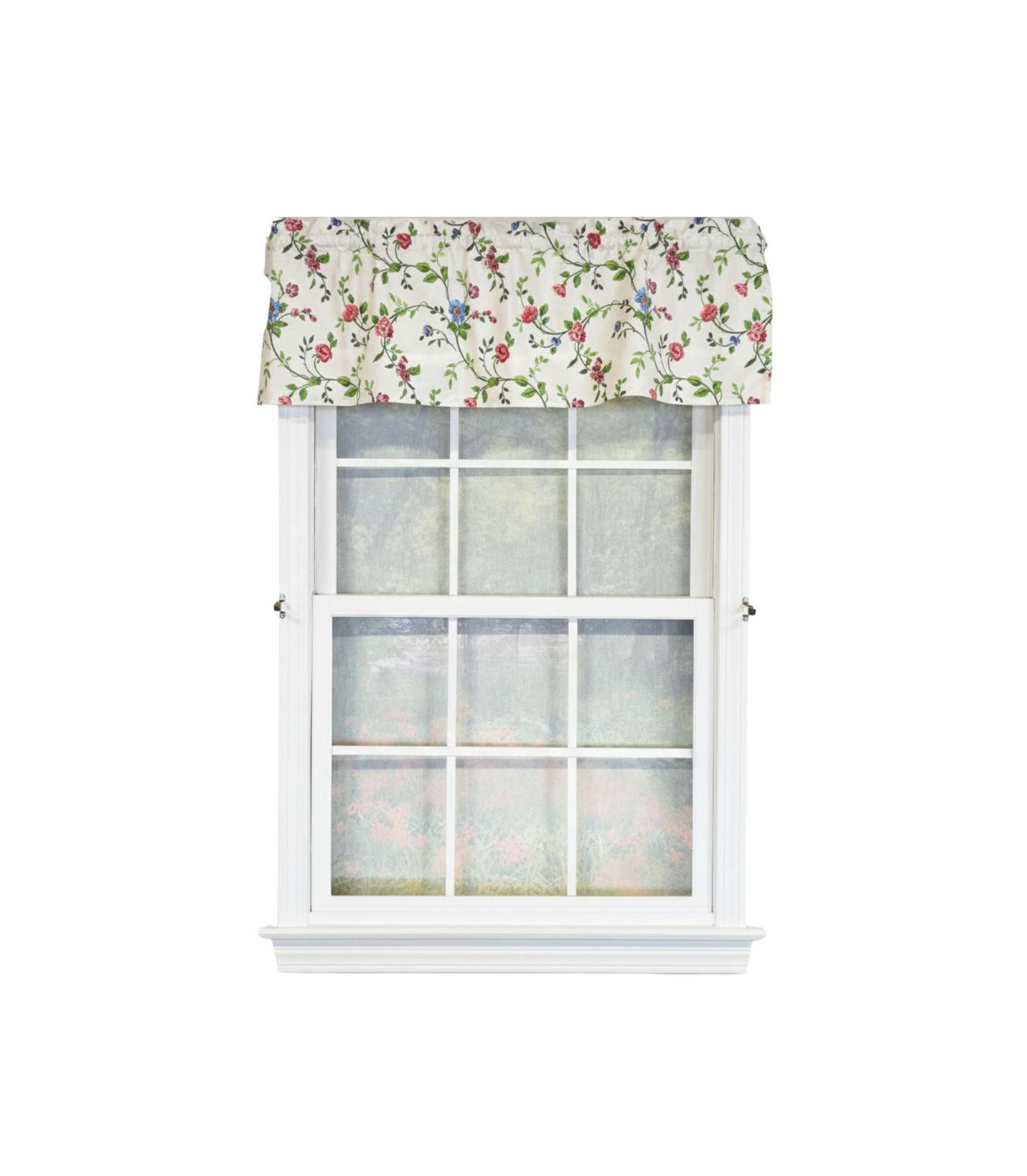 RLF Home 100% Cotton High Quality English Ivy Tailored Window Valance with 1.5" Rod Pocket 50" W X 12" L Spring