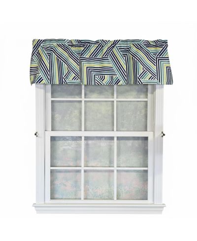 Занавеска для окна RLF Home 100% Cotton High Quality Bypass Tailored 50" W X 12" L Multi