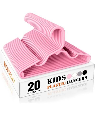 House Day 11 Inch Non-Slip Durable Plastic Baby and Kids Hangers