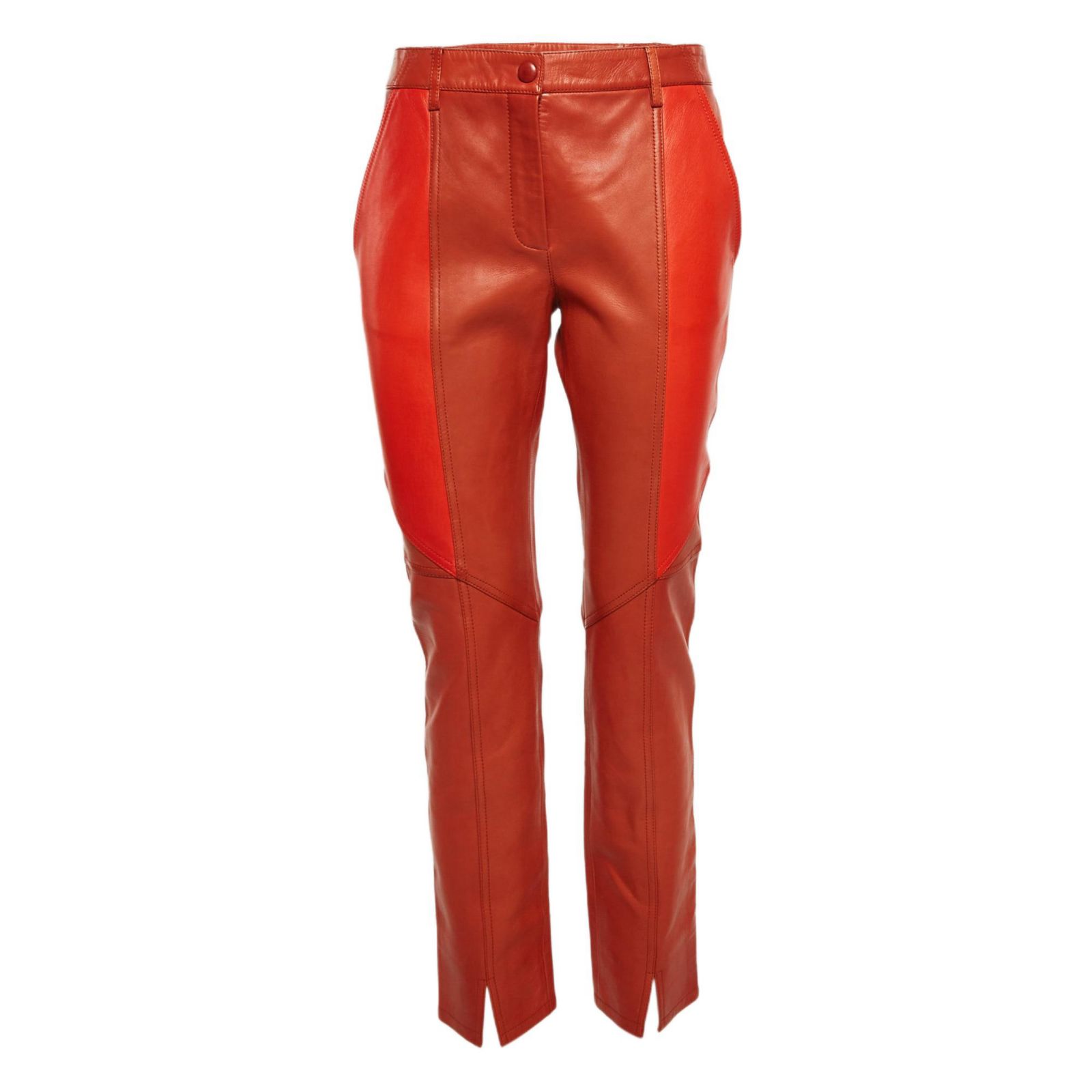 Pre-Owned Givenchy Women's Brown Patchwork Leather Pants