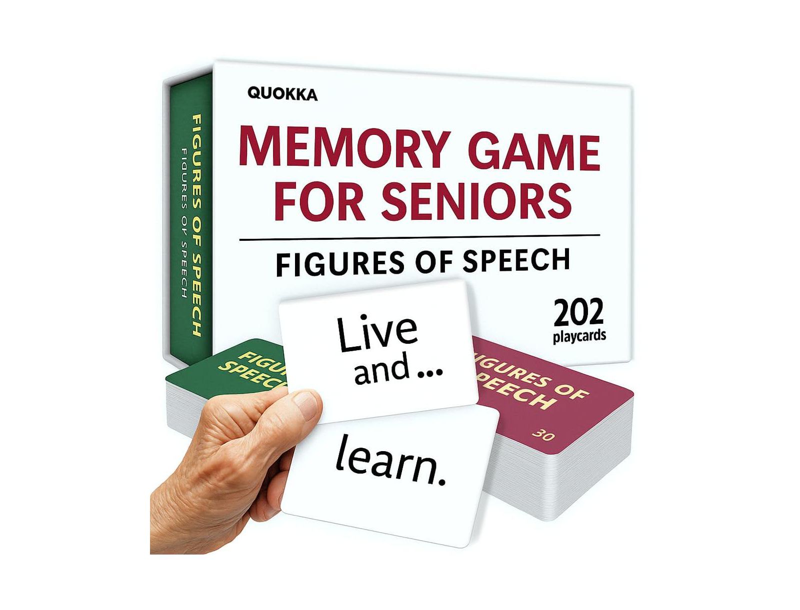 Quokka Figures of Speech 202 Cards Memory Card Game, Ages 12+