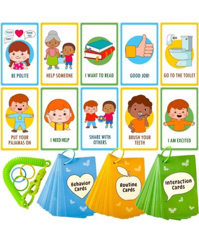 Quokka Autism Learning Visual Communication Cards 86-Piece Set, Ages 3+