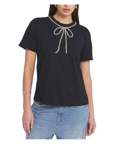Женская футболка ELLE Collection Embellished Bow Tee