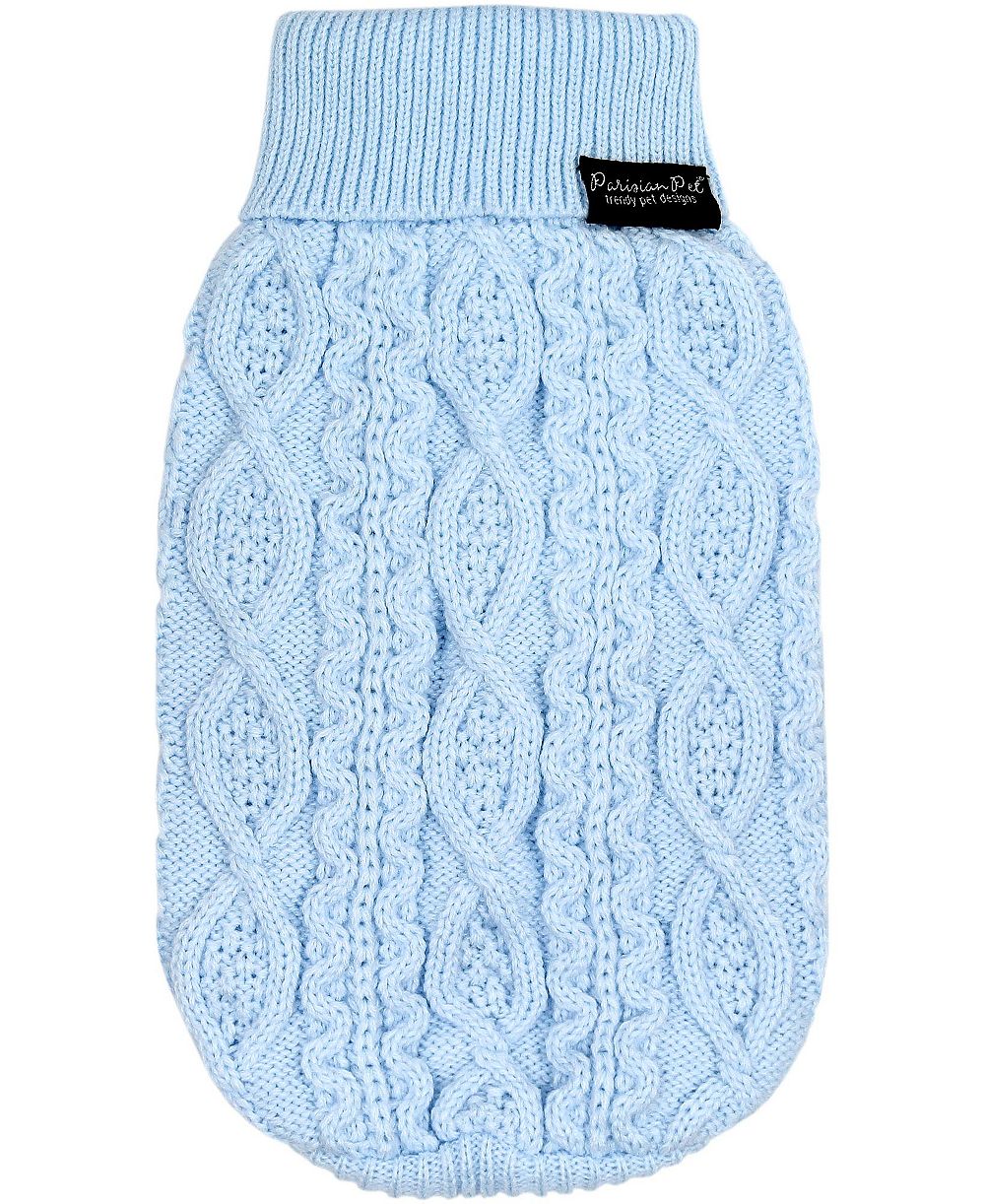 Свитер Parisian Pet Cable Knit Powder Blue для животных